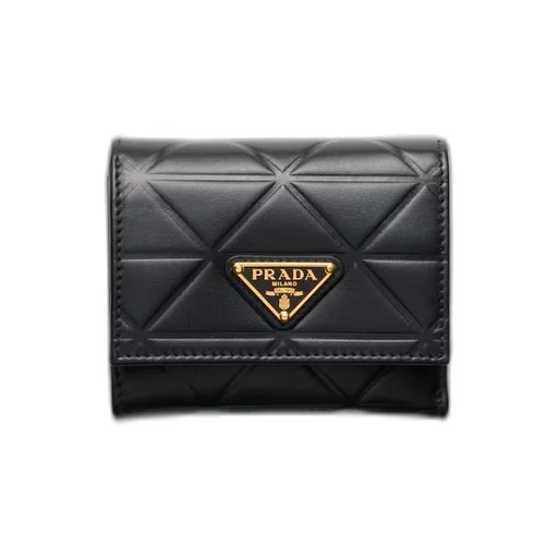 Small leather wallet with triangle motif