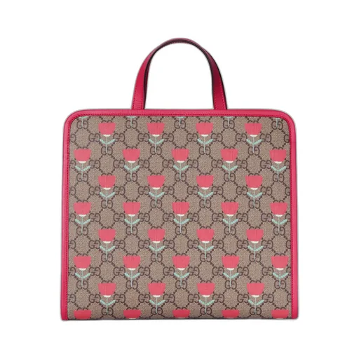 Children's flower print tote bag