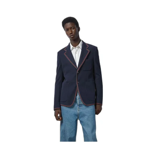 Cotton jersey jacket with Web