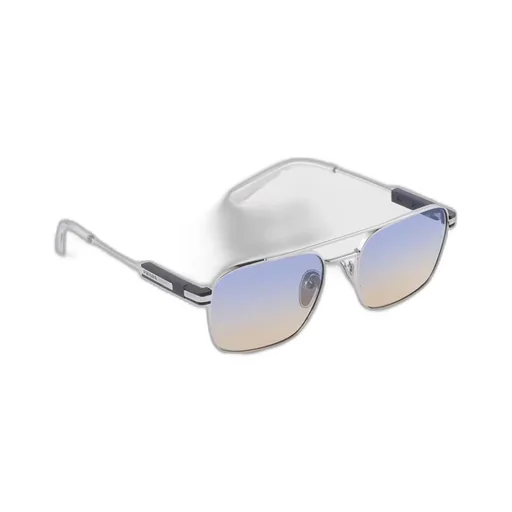 Sunglasses with iconic metal plaque