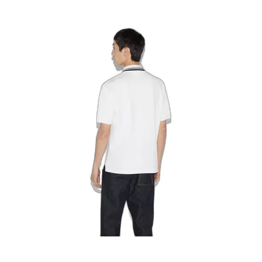 Cotton polo shirt with Gucci print