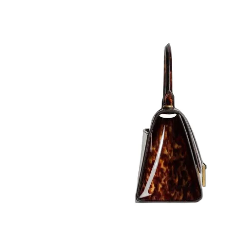 Hourglass Small Handbag Tortoise Shell Print
