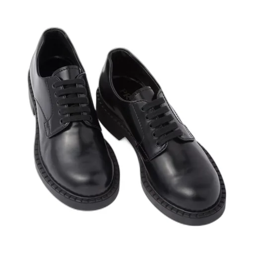 Brushed leather Derby shoes