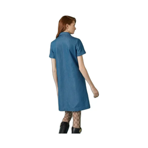 Denim dress with Web detail