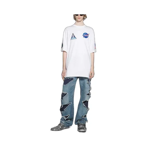 x NASA Crossover Loose Round Neck T-Shirt