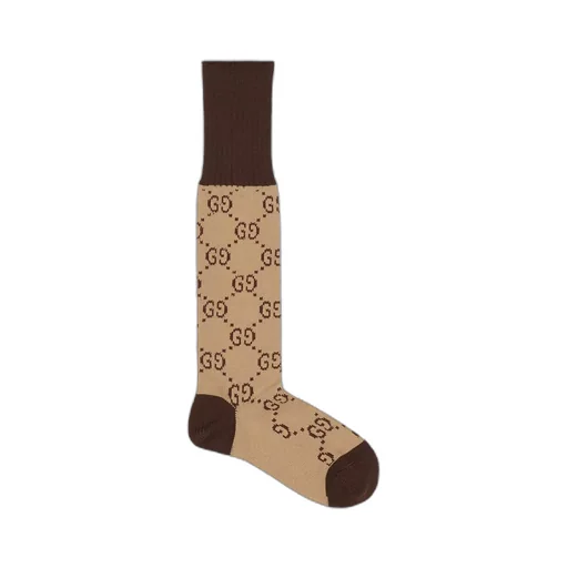 GG pattern cotton blend socks