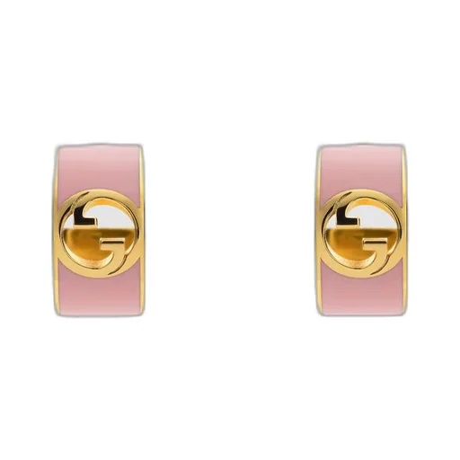 Gucci Blondie enamel hoop earrings