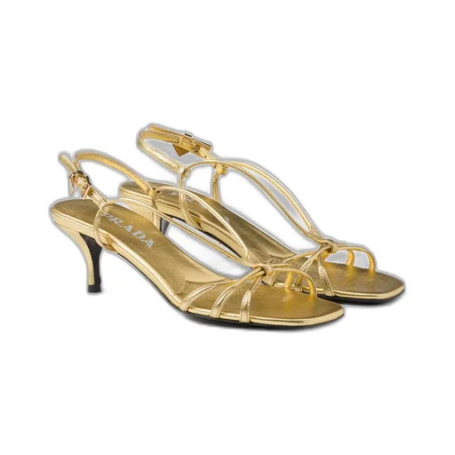 Mordoré nappa leather heeled sandals