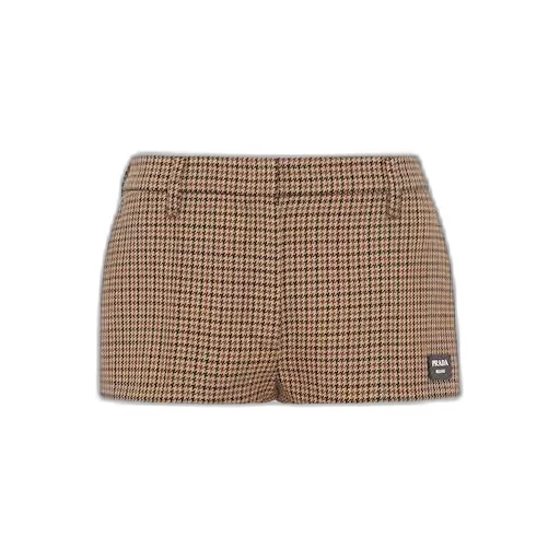 Houndstooth check shorts