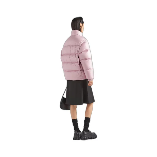 Re-Nylon hooded down jacket