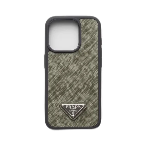 Saffiano leather cover for iPhone 15 Pro