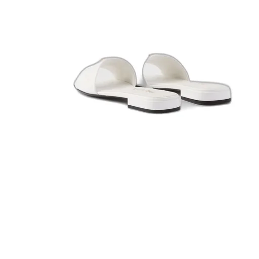 Saffiano patent leather slides