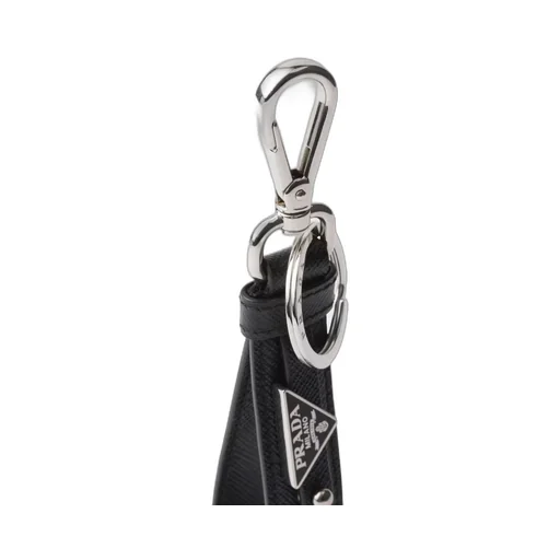 Saffiano leather keychain