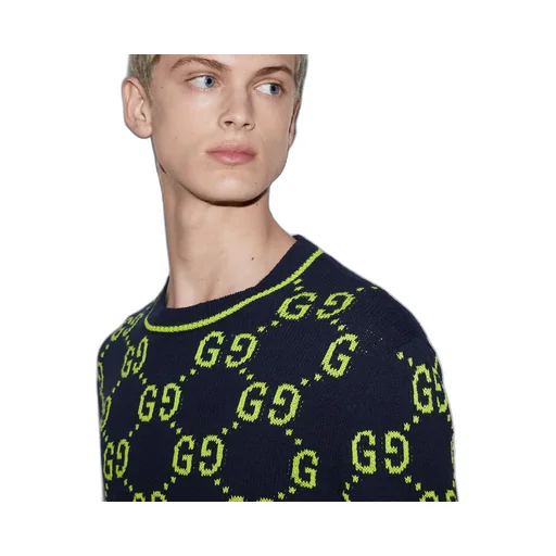 GG cotton jacquard crewneck sweater