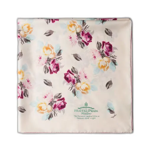 Printed silk twill scarf