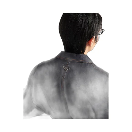 Single-breasted denim jacket