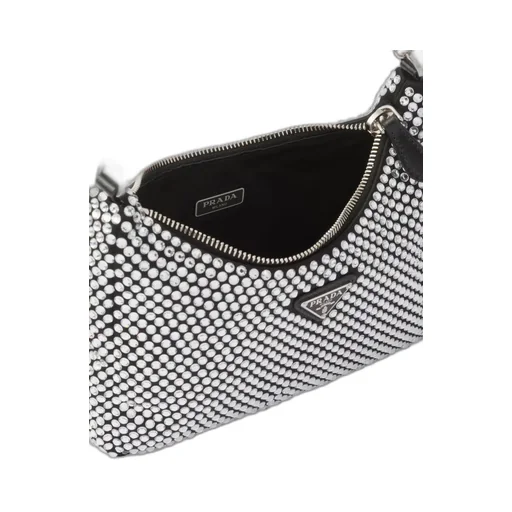 Prada Re-Edition 2005 satin bag with crystals