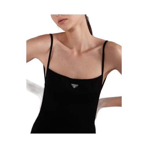 Interlock knit one-piece swimsuit