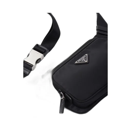 Re-Nylon and Saffiano leather shoulder bag