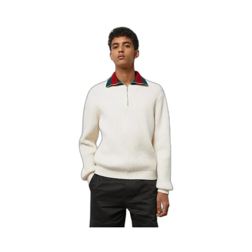 Knit wool jumper with Web
