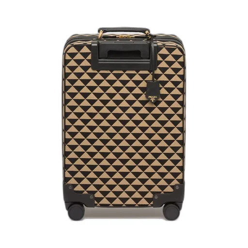 Prada Symbole embroidered fabric trolley
