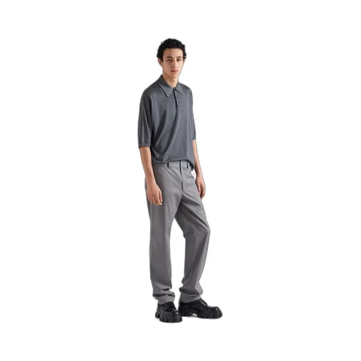 Stretch poplin pants