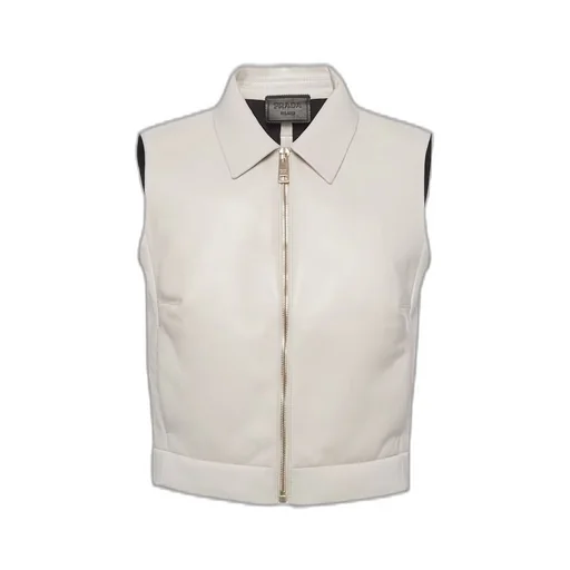 Stretch nappa leather vest