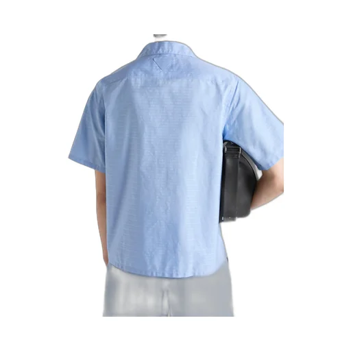Short-sleeved cotton shirt