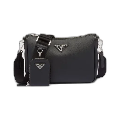 Saffiano-leather shoulder bag
