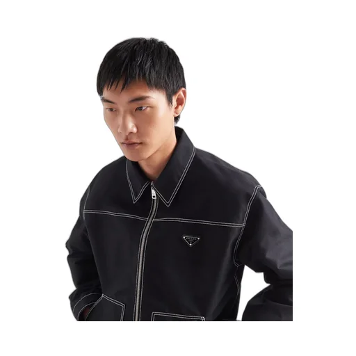 Technical fabric blouson jacket