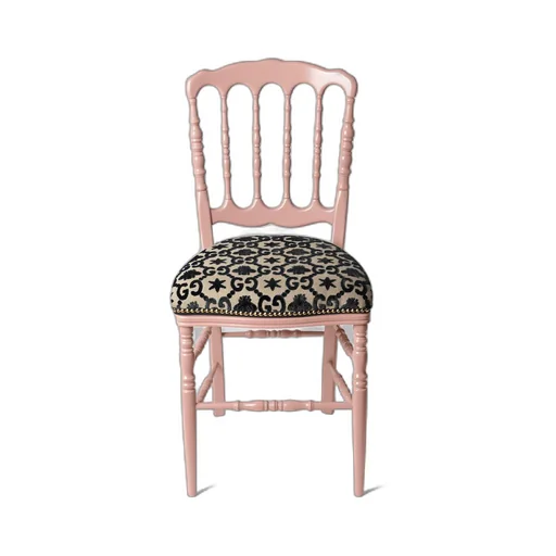 Wood chair with GG bees and stars