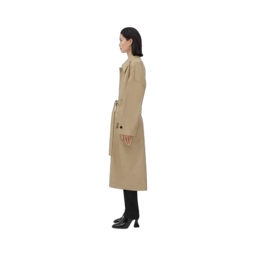 Leather Coat With Check Lining