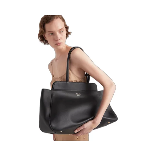 Large leather tote bag