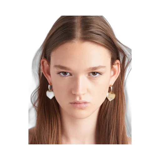 Eternal Gold pendant earrings in yellow gold and laboratory-grown diamonds