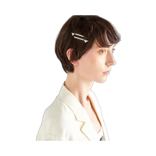 Embellished brass hair clip