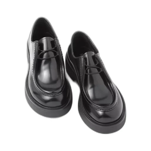 Diapason opaque brushed leather lace-up shoes