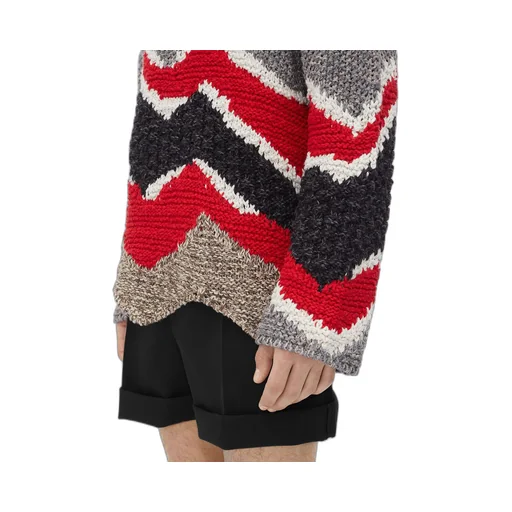 Zig Zag Cotton Knit Jumper