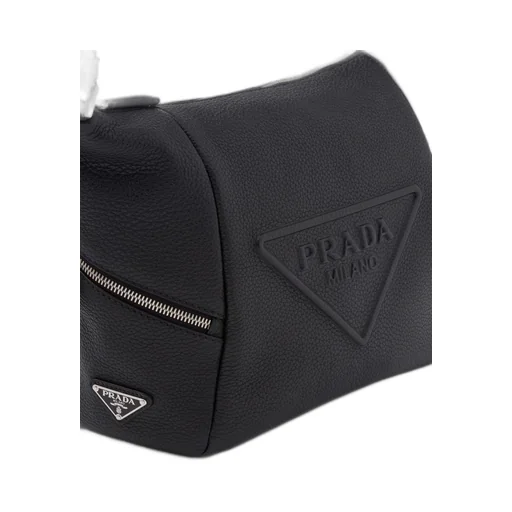 Leather bag with shoulder strap