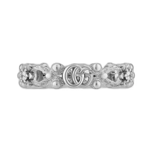 Gucci Flora 18k ring with diamonds