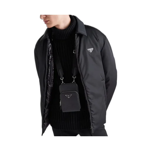 Cropped Re-Nylon down jacket