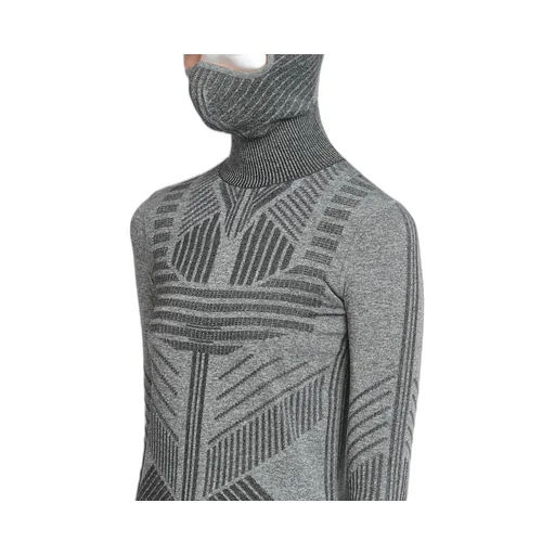 Tech Rec Re-Nylon piqué top with ski mask
