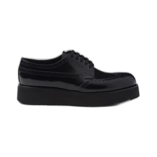 Brushed leather derby brogues