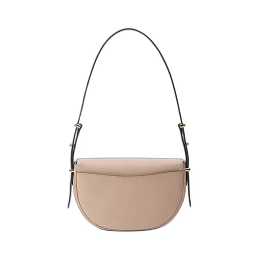Prada Arqué leather shoulder bag with flap
