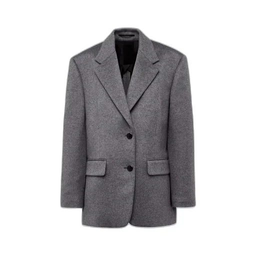 Single-breasted cashmere jacket