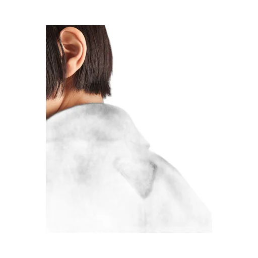 Single-breasted velour coat