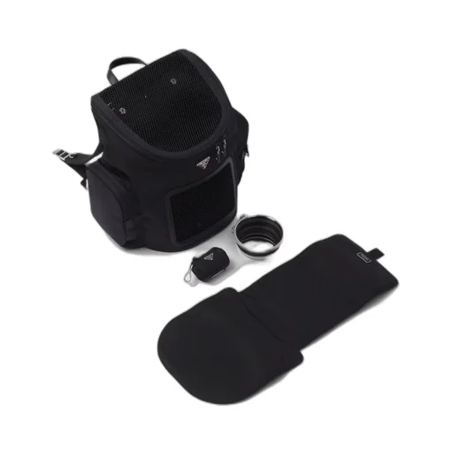 Re-Nylon and Saffiano leather pet bag