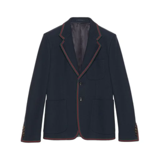 Cotton jersey jacket with Web