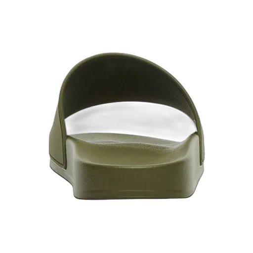 Pool Slides Khaki 3D Logo