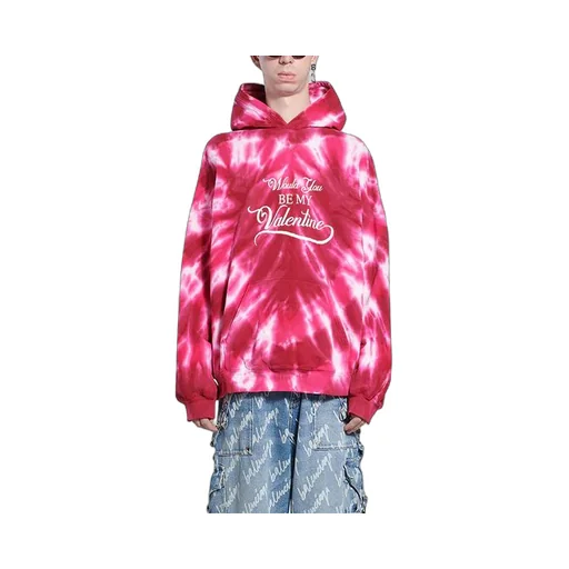 Valentines Day Tie-Dye Hoodie Wide Fit