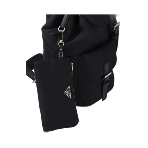 Re-Nylon medium backpack with pouch